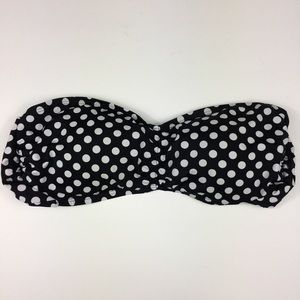 Swimsuits For All Polka Dot Bandeau Bikini Top